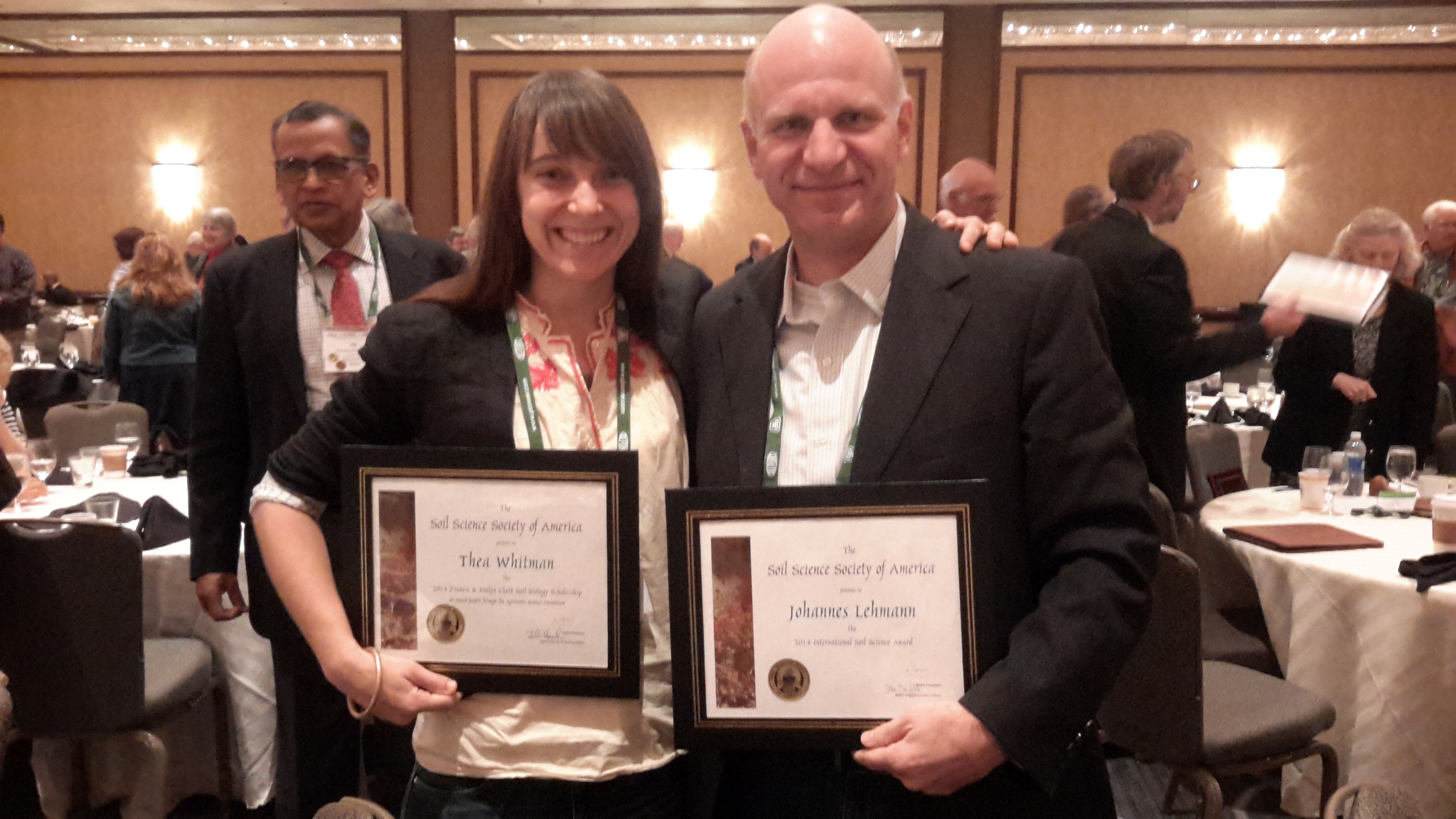 Johannes and I at the SSSA awards breakfast